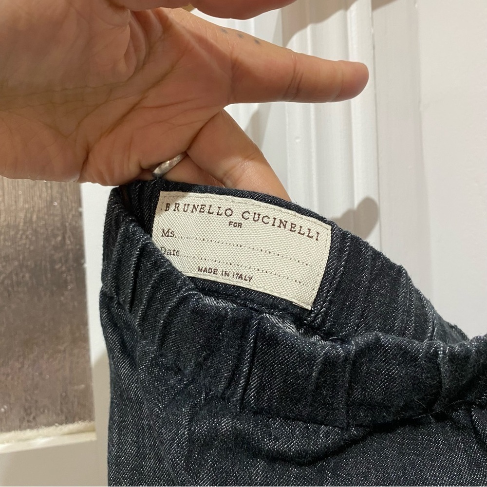 BRUNELLO CUCINELLI
Dark Denim Monili Striped Carpenter Pant - Picture 9 of 9